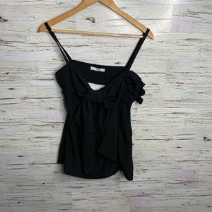 Prada black blouse bow top size 40 /6